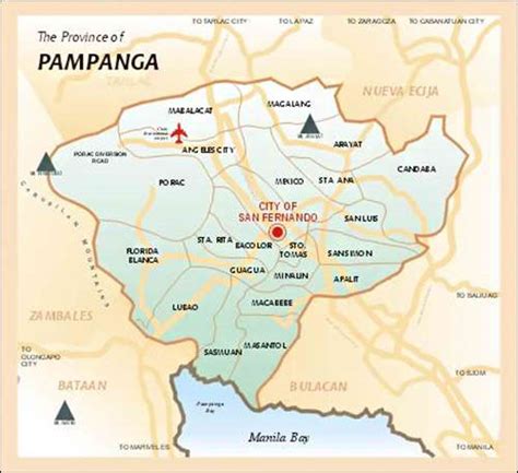 location of pampanga|Province of Pampanga Map .